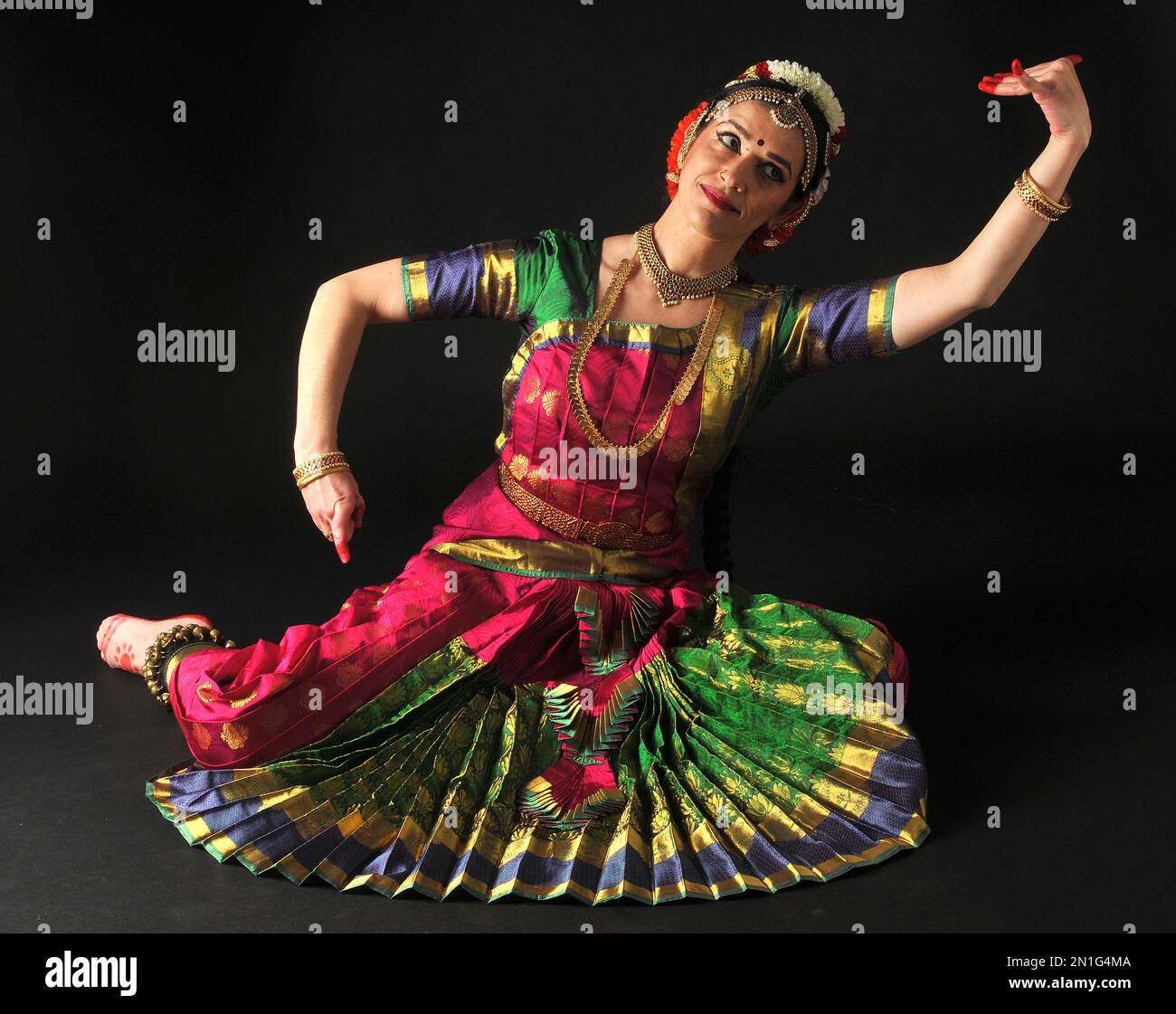 Ballerina Bharata Natyam a Parigi, Francia, Europa Foto Stock