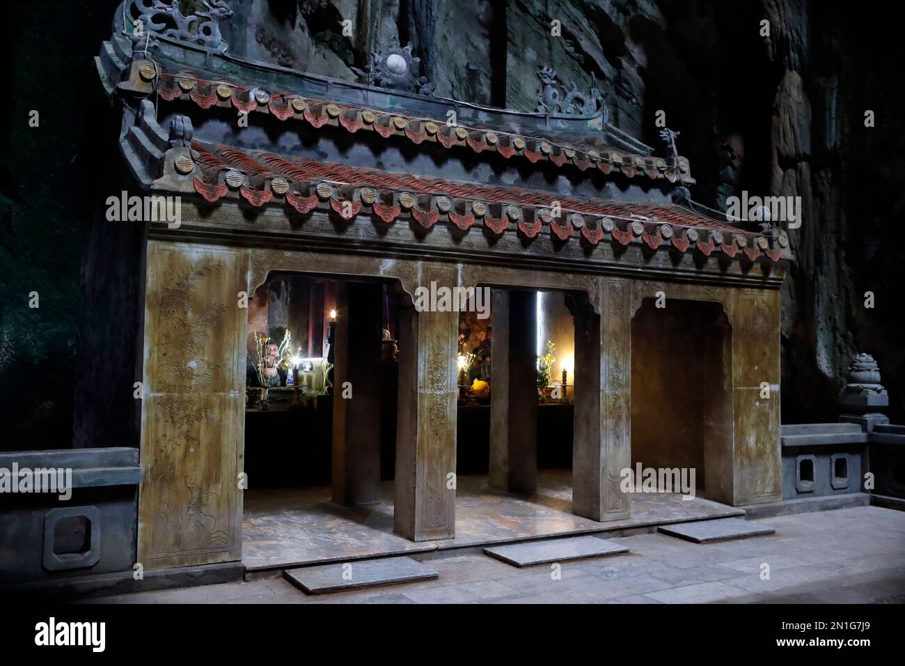 Huyen Khong grotta, montagna di marmo, Santuario, Danang, Vietnam, Indocina, Asia sudorientale, Asia Foto Stock