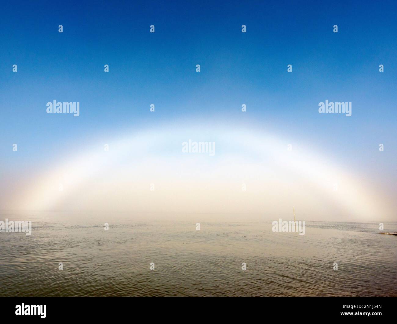 Sheerness, Kent, Regno Unito. 6th Feb, 2023. UK Weather: Un raro 'FOGBOW' apparve in Sheerness, Kent questo pomeriggio. Credit: James Bell/Alamy Live News Foto Stock