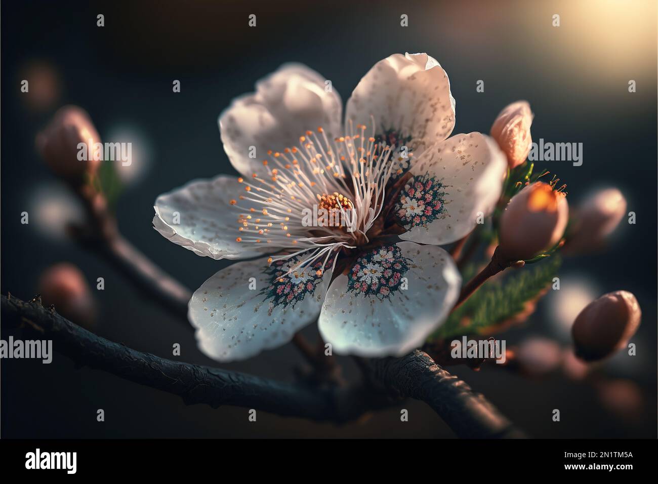 Favoloso fiore di ciliegia creativo e bello. Alta qualità Foto Stock