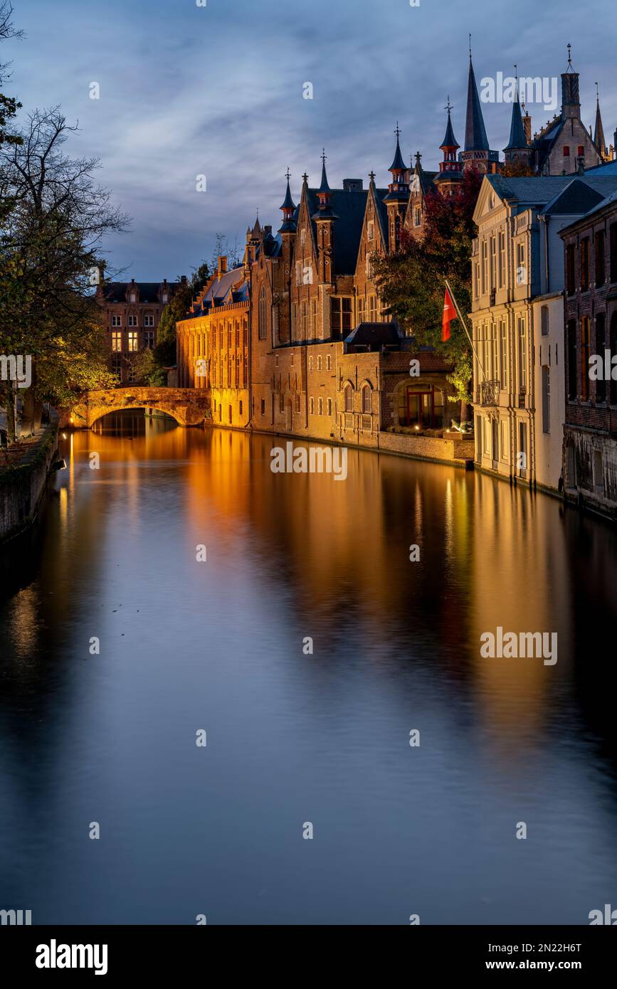 Meestraat Bridge, Bruges, Belgio Foto Stock