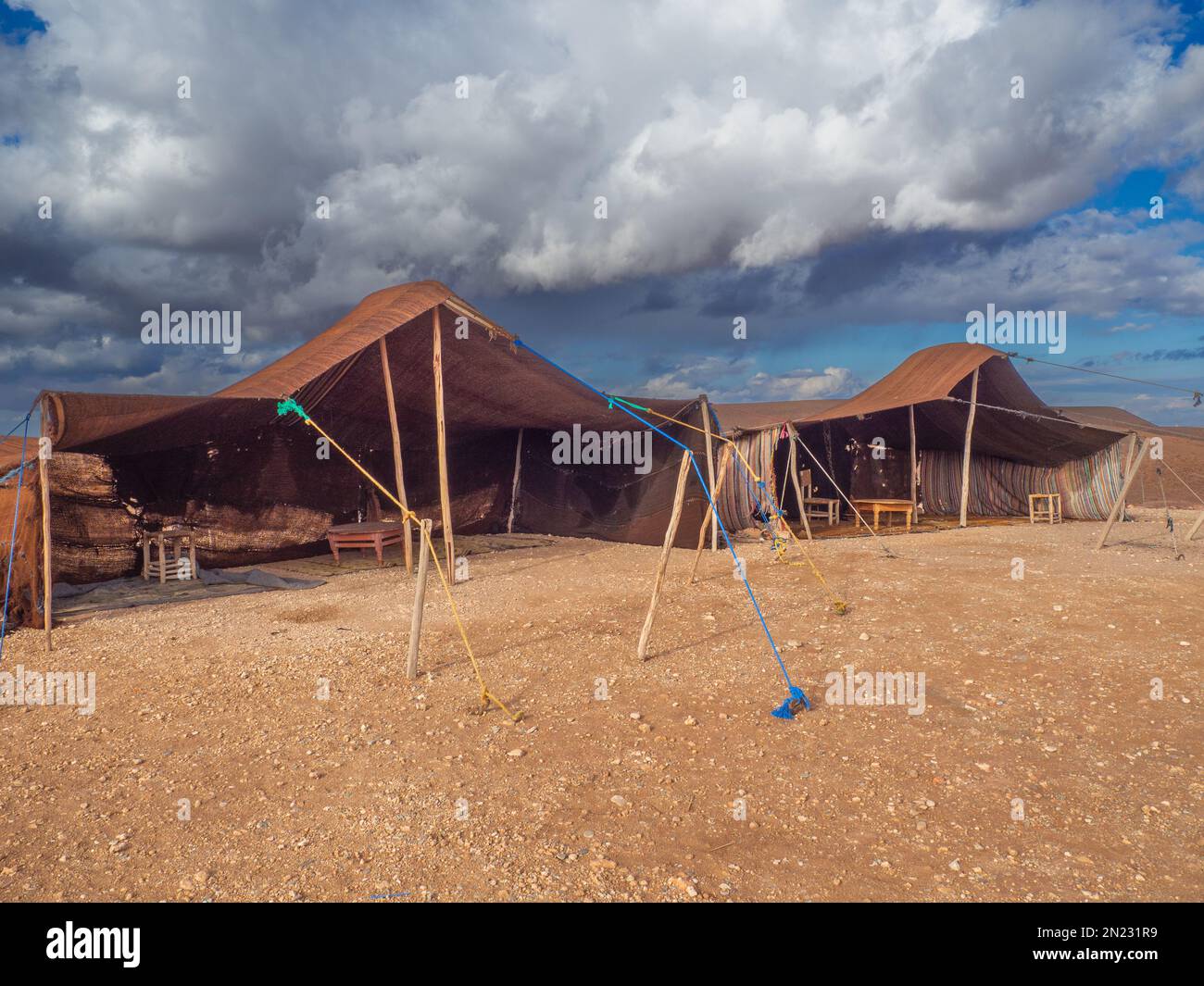 Deserto di Agafay a Marrakech Marocco Foto Stock