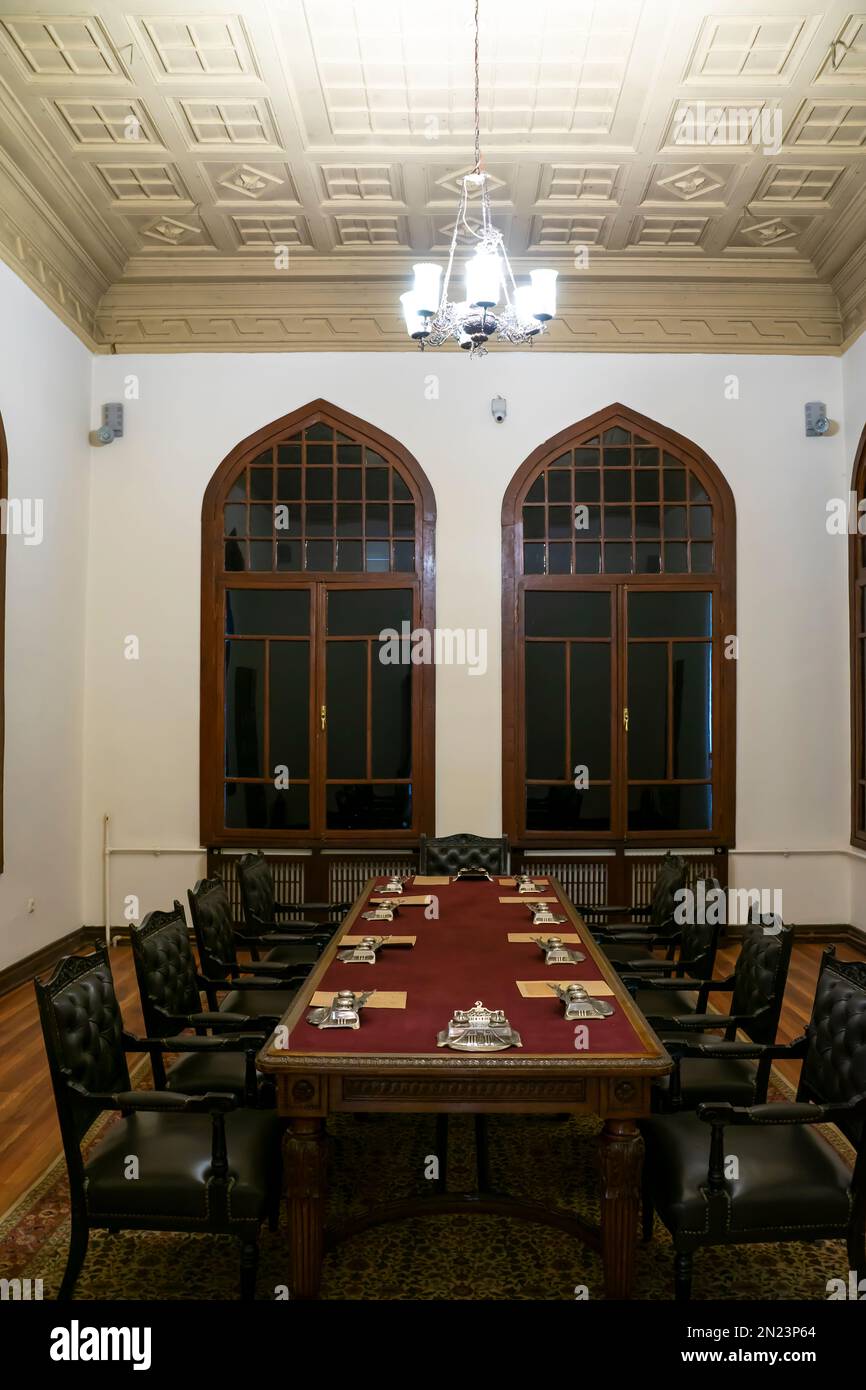Museo della Guerra d'Indipendenza (Kurtuluş Savaşı Müzesi), ospitato nel primo edificio della Grande Assemblea Nazionale Turca nel quartiere Ulus di Ankara Foto Stock