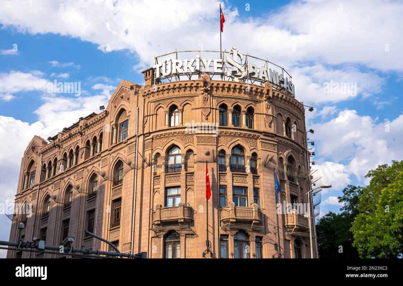 Edificio del Museo Ankara İşbank. Turchia. L'edificio è stato progettato nel 1929 da Giulio Mongeri Foto Stock