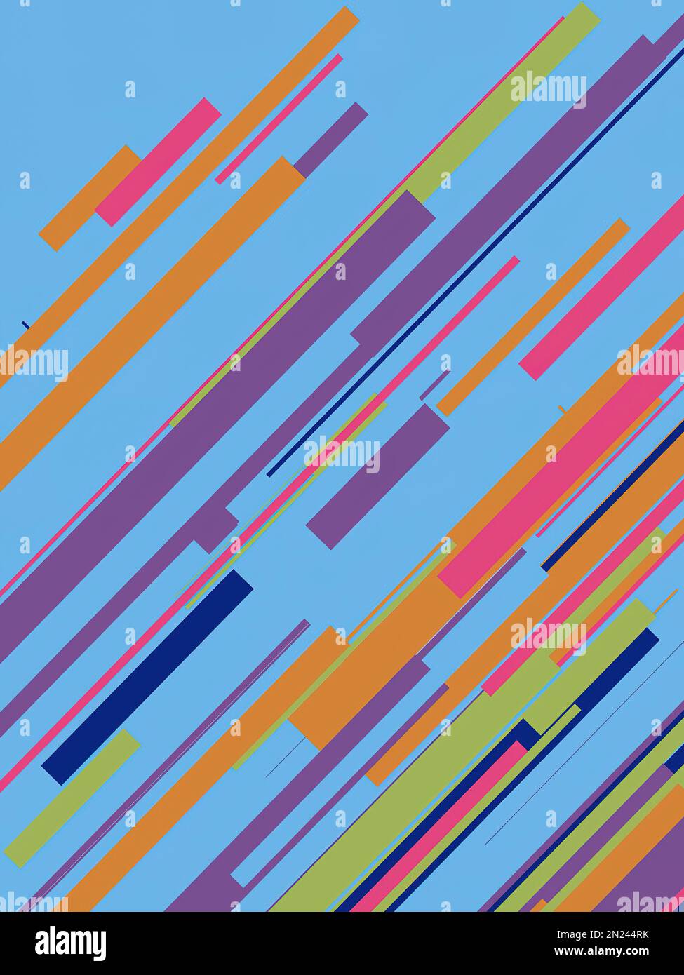 Ripetizione geometrica della linea. Sfondo geometrico semplice e creativo con colori pastello e linee pulite. Foto Stock