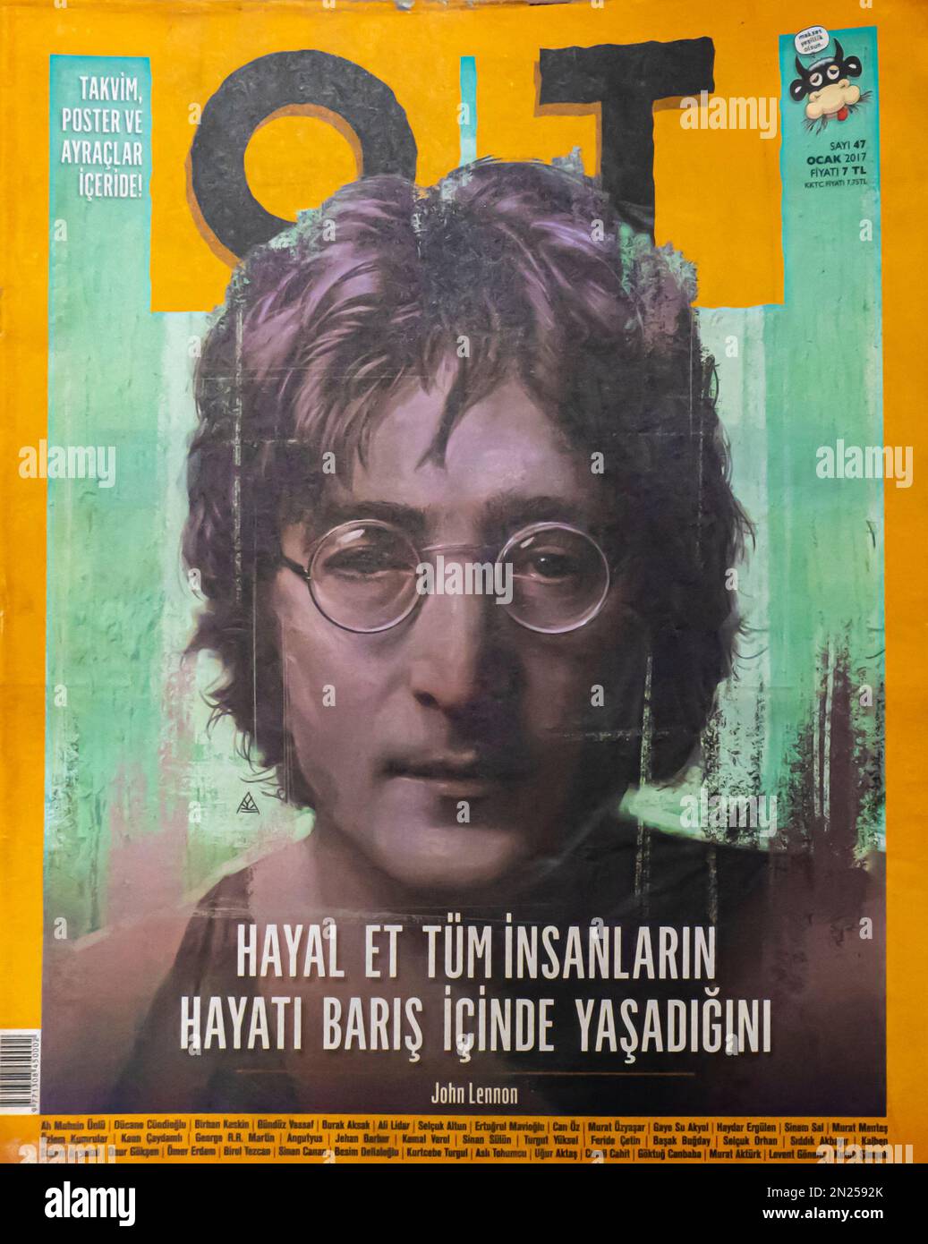 OT #47 Turkish Art Magazine 2010s COPERTINA DI JOHN LENNON Foto Stock
