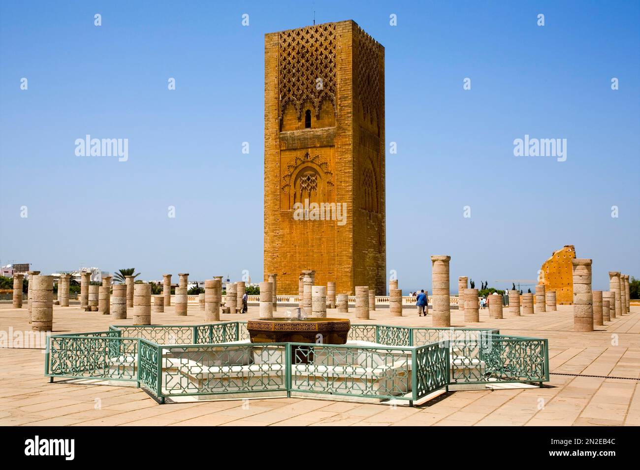 Tour di Hassan, il punto di riferimento di Rabat, Rabat, Marocco Foto Stock