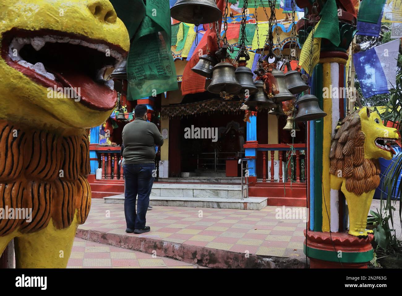 famoso tempio mahakal di darjeeling, popolare destinazione turistica in darjeeling collina stazione, bengala occidentale, india Foto Stock