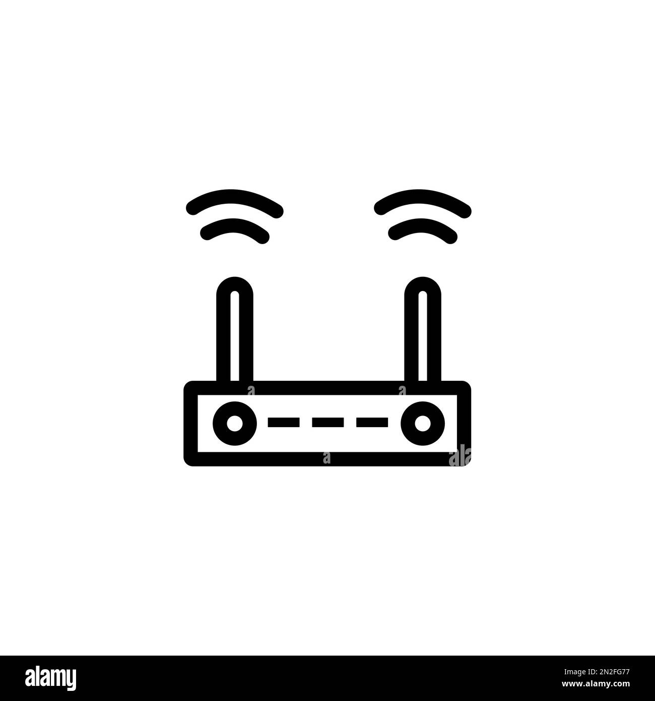 Icona del segnale relativo al router isolata, router wifi Illustrazione Vettoriale