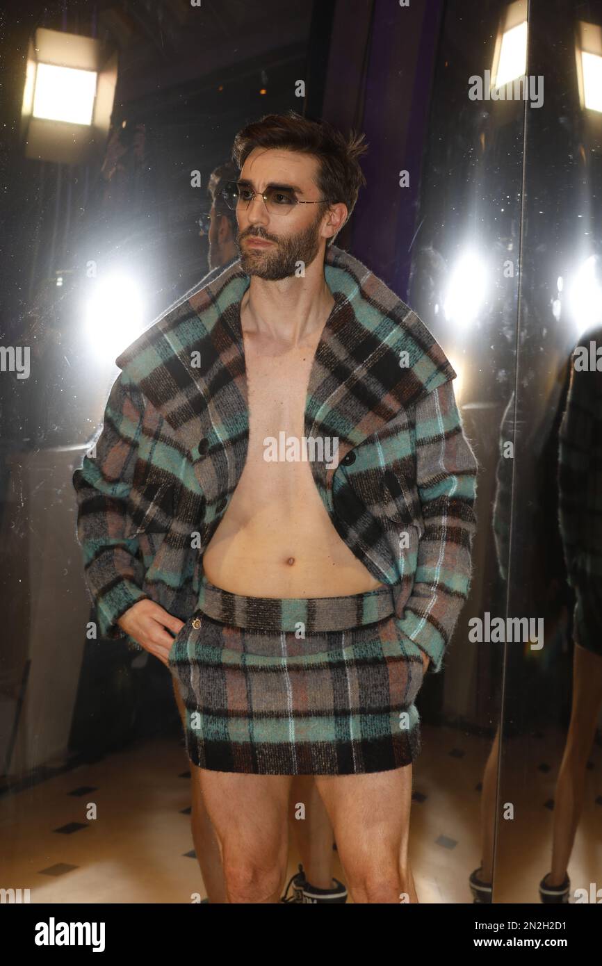 Miguel Ángel Collado bei der Anja Gockel Fashion Show 'sense' auf der Berlin Fashion Week Autunno/Inverno 2023 im Hotel Adlon Kempinski. Berlino, Foto Stock