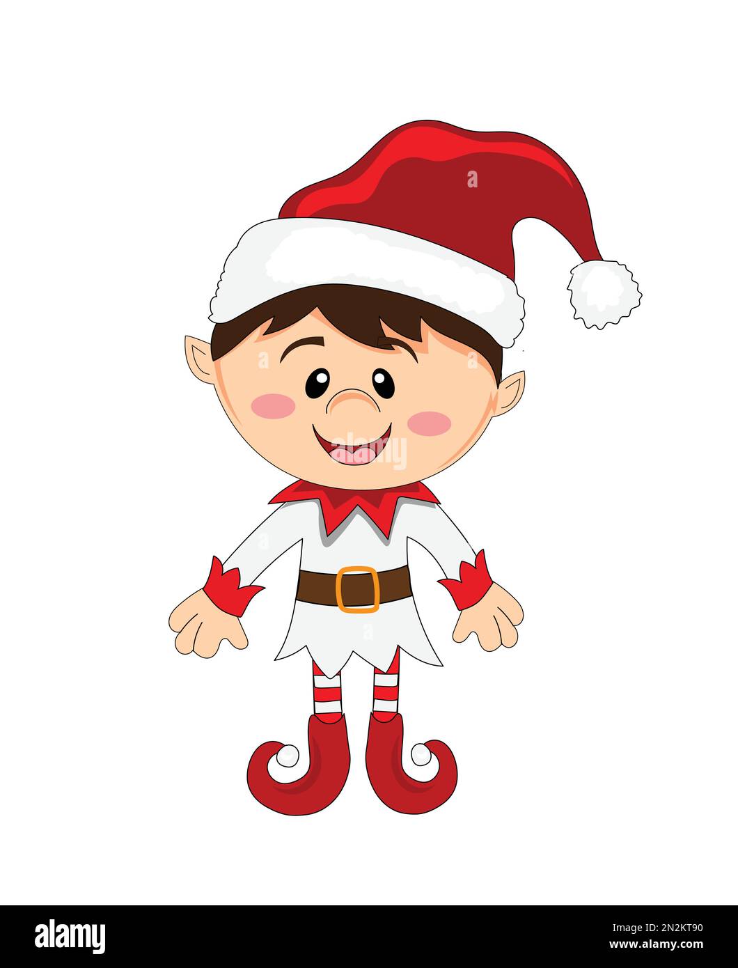 Natale Santa Elf illustrazione vettore Illustrazione Vettoriale