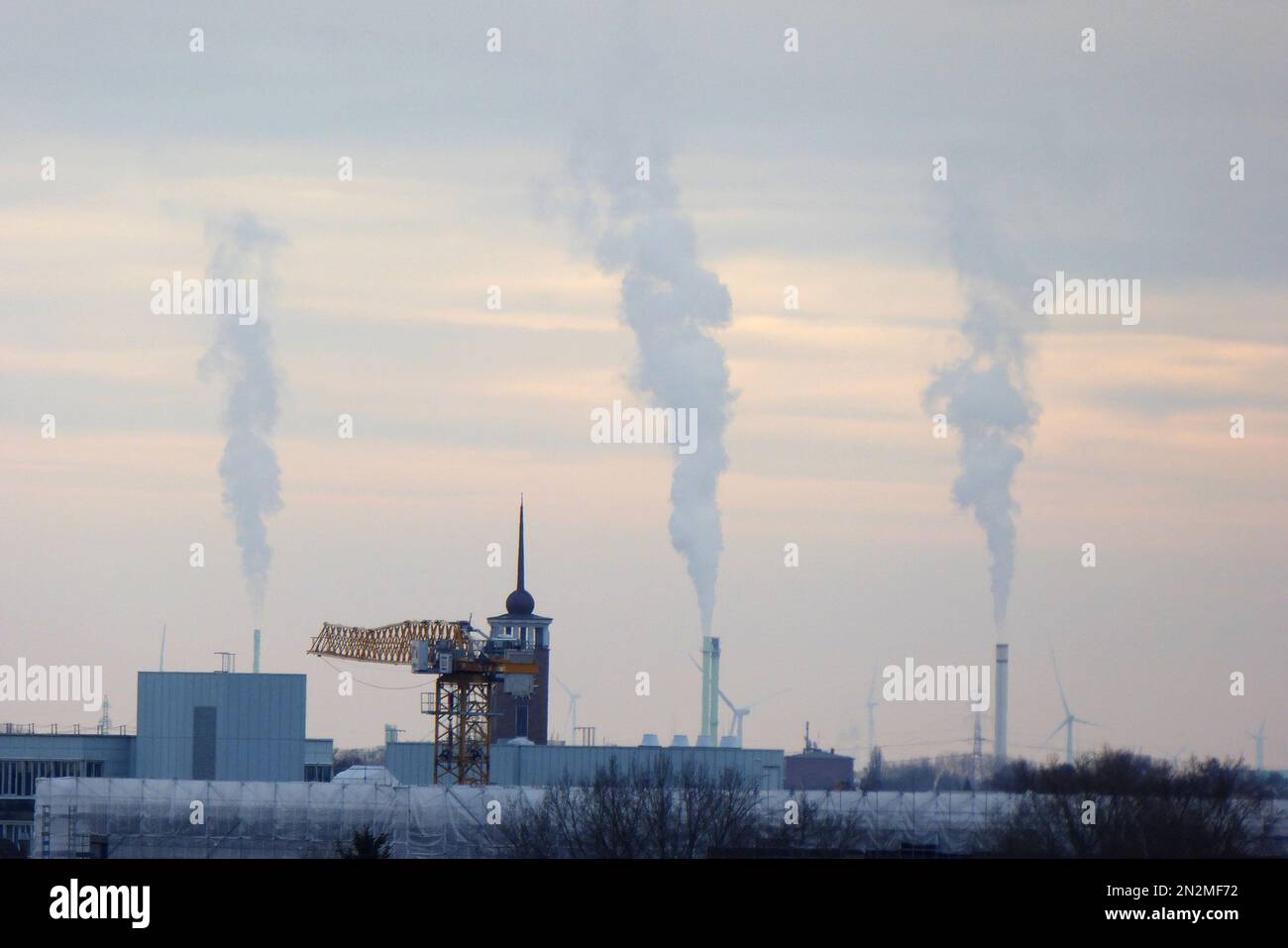 Camino / Smokestack / Stack / Inverno Foto Stock