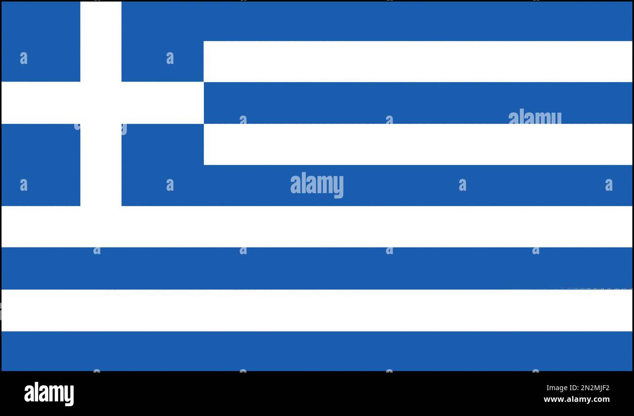 Fahne Flagge Griechenland Grecia Foto Stock