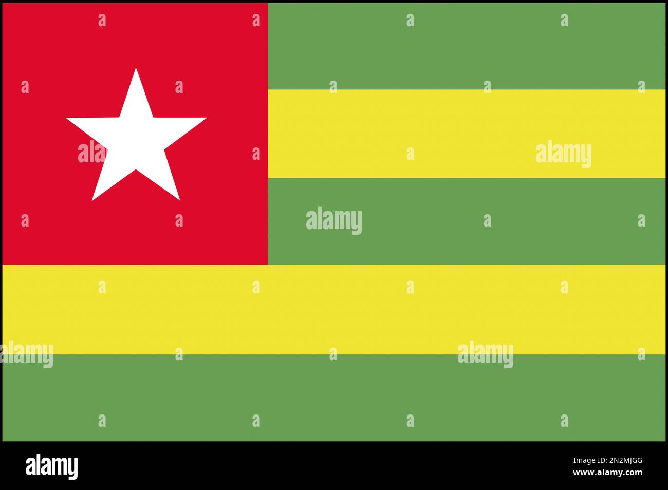 Fahne Flagge Togo Foto Stock