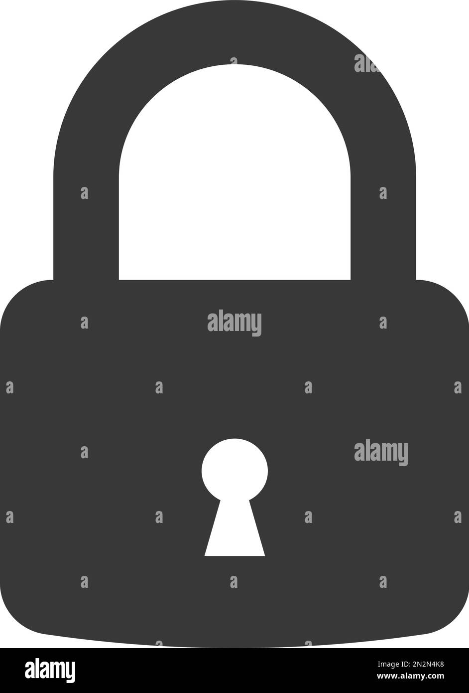 chiudere l'icona del lucchetto. blocco bloccato su sfondo trasparente. Simbolo di sicurezza per il design, il logo e l'app del sito Web. protezione di sicurezza Illustrazione Vettoriale