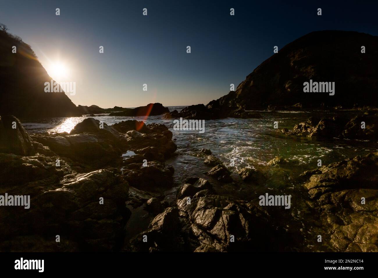 Bellissima spiaggia di Zipolite in Messico. Spiaggia di amore Foto Stock