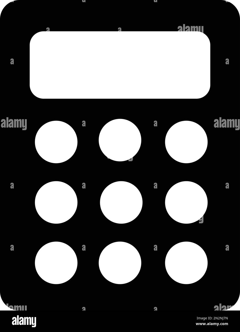 Simbolo matematico della calcolatrice. Illustrazione dell'icona del vettore. Design piatto. macchina contabile Illustrazione Vettoriale