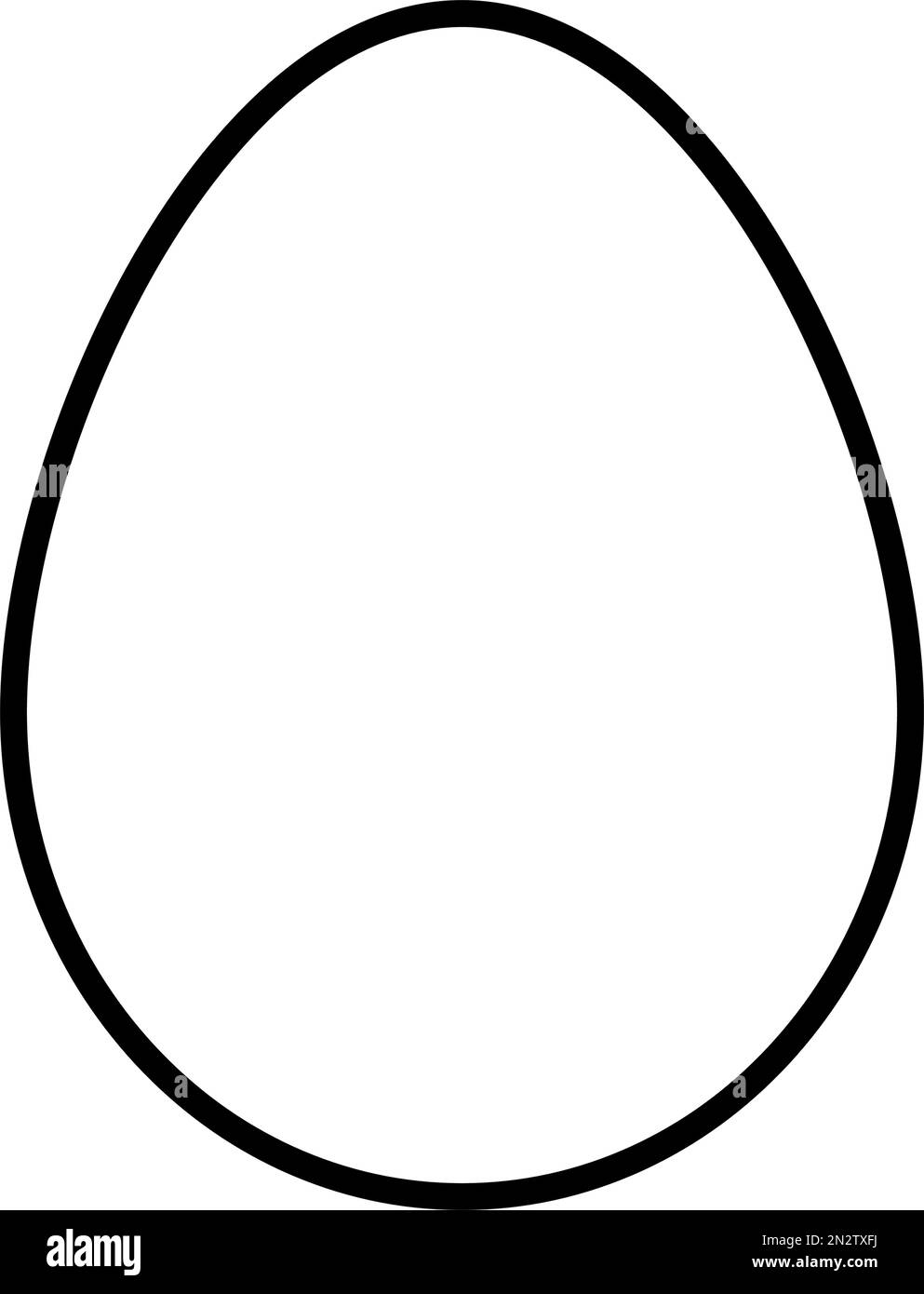 Semplice icona a forma di uovo. Vettore modificabile. Illustrazione Vettoriale