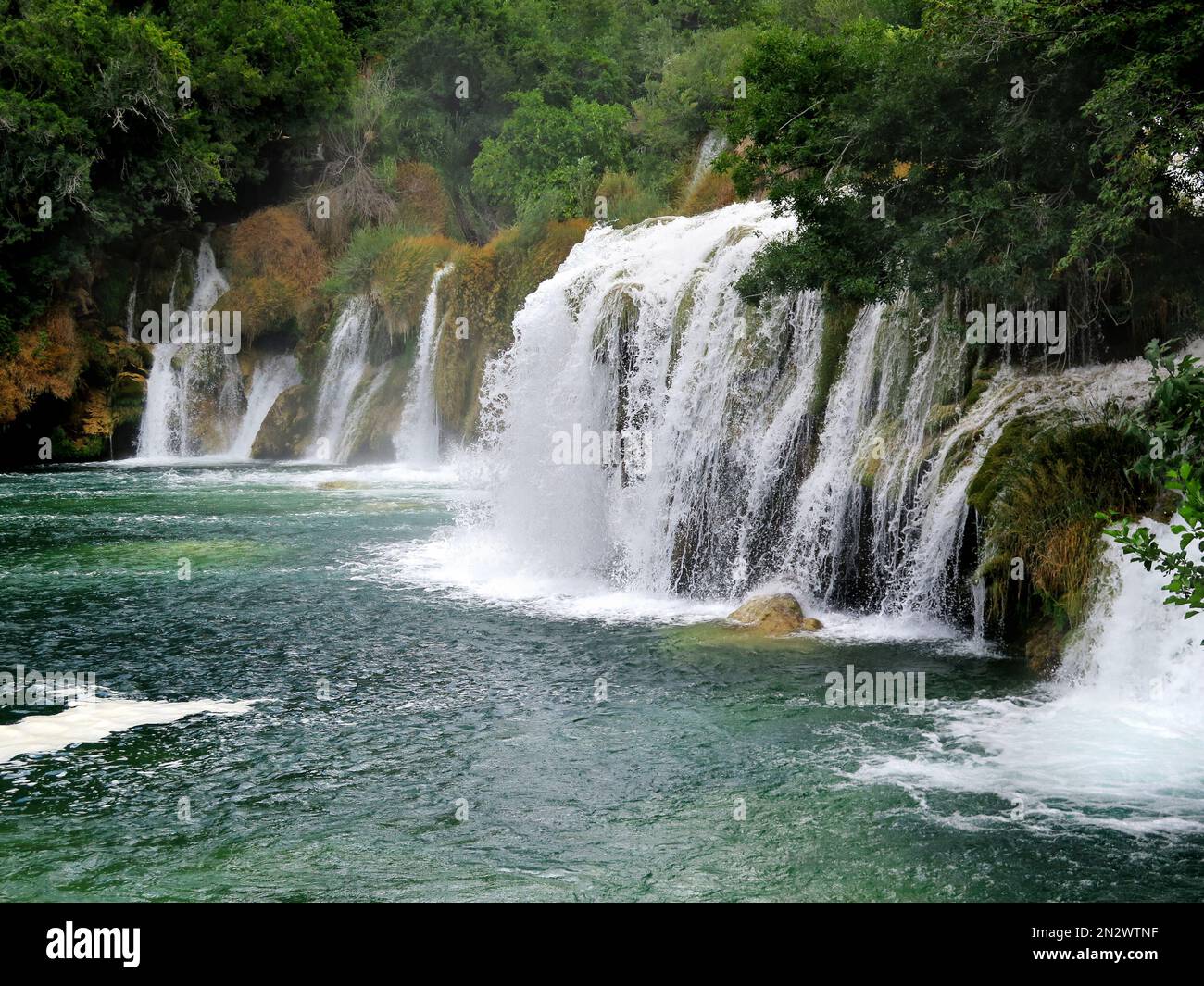 cascata plitvice parco nazionale croazia meraviglioso paesaggio naturale mozzafiato Foto Stock