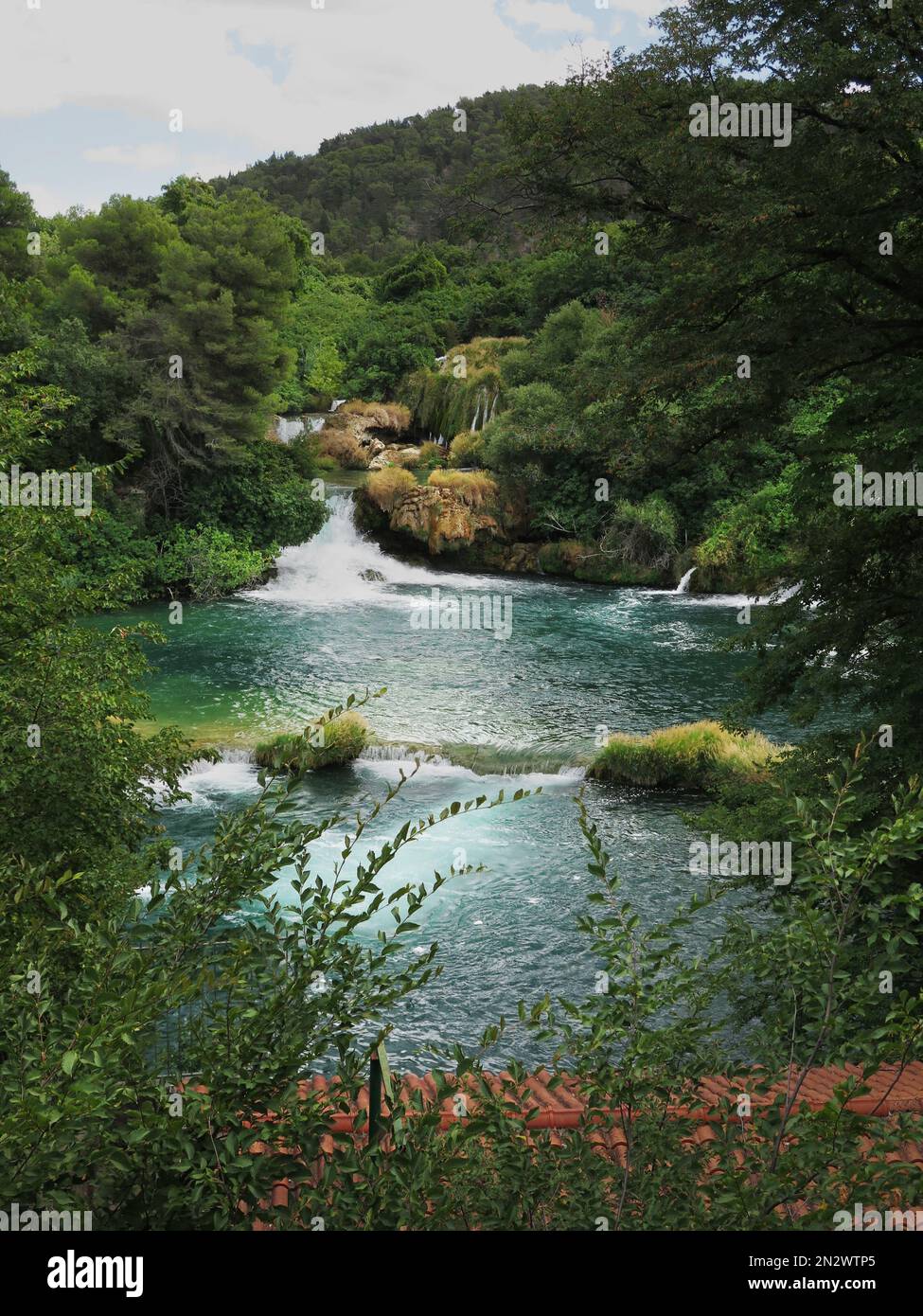 cascata plitvice parco nazionale croazia meraviglioso paesaggio naturale mozzafiato Foto Stock