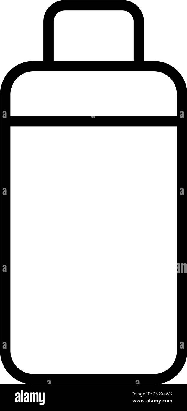 Semplice icona bottiglia di plastica. Vettore modificabile. Illustrazione Vettoriale