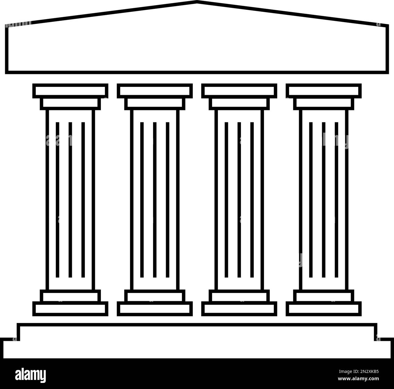 Icona del Tempio. Patrimonio mondiale. Vettore modificabile. Illustrazione Vettoriale