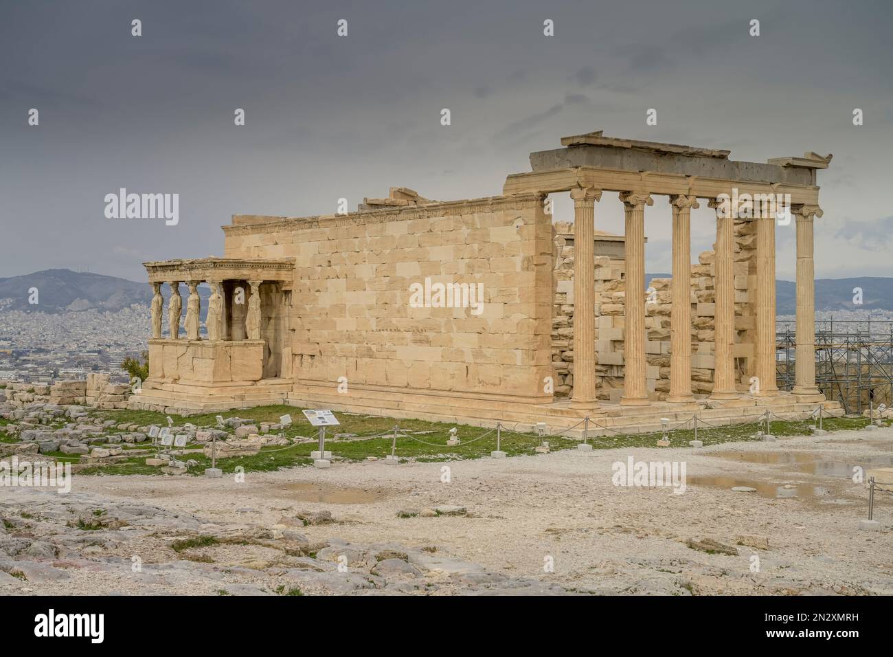 Erechtheion Tempel, Akropolis, Athen, Griechenland Foto Stock