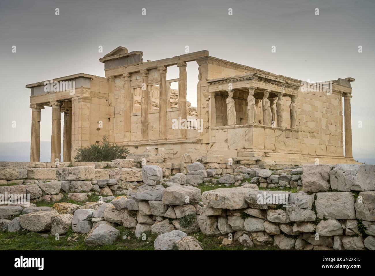 Erechtheion Tempel, Akropolis, Athen, Griechenland Foto Stock