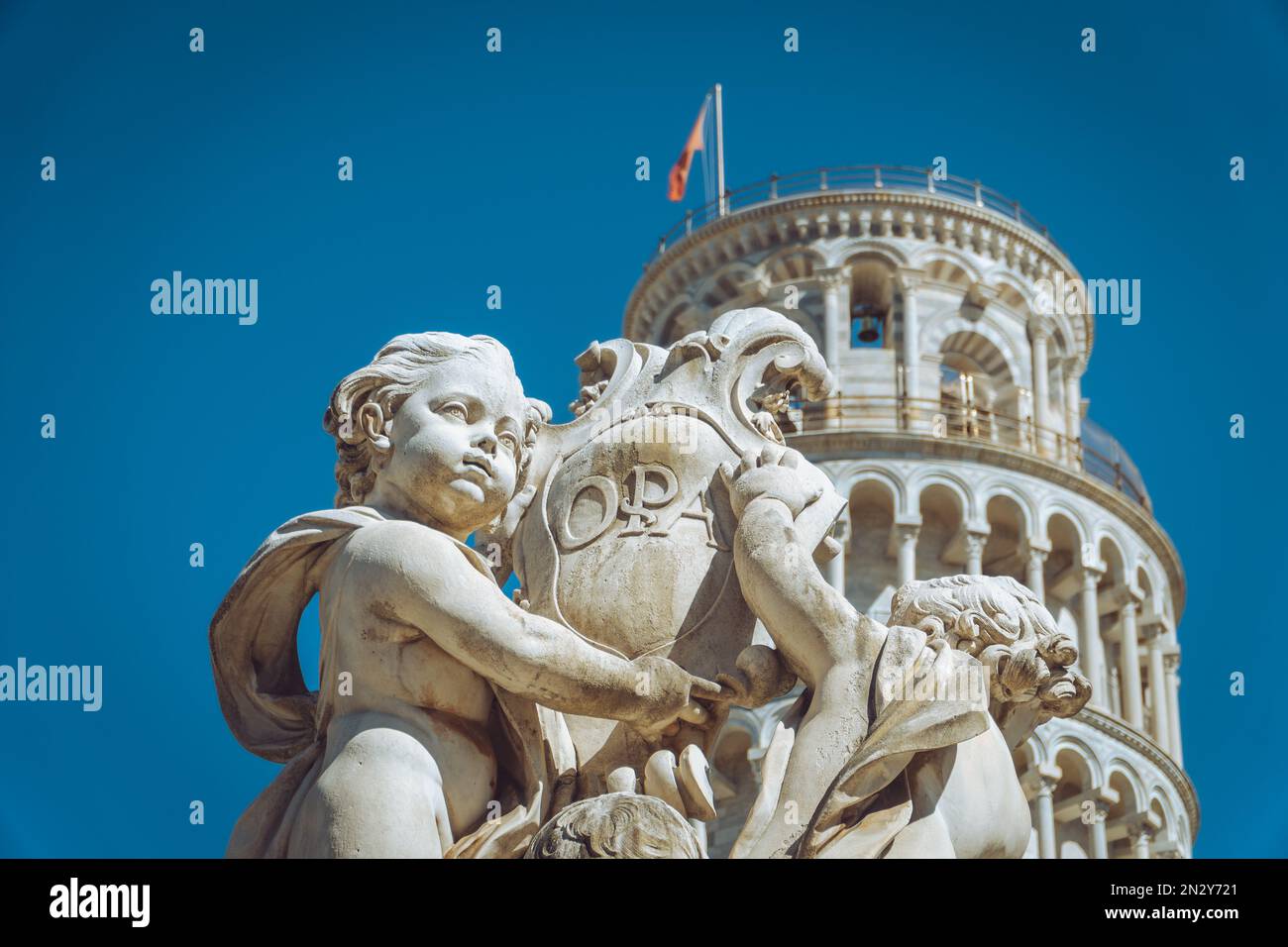 Torre pendente di Pisa Foto Stock