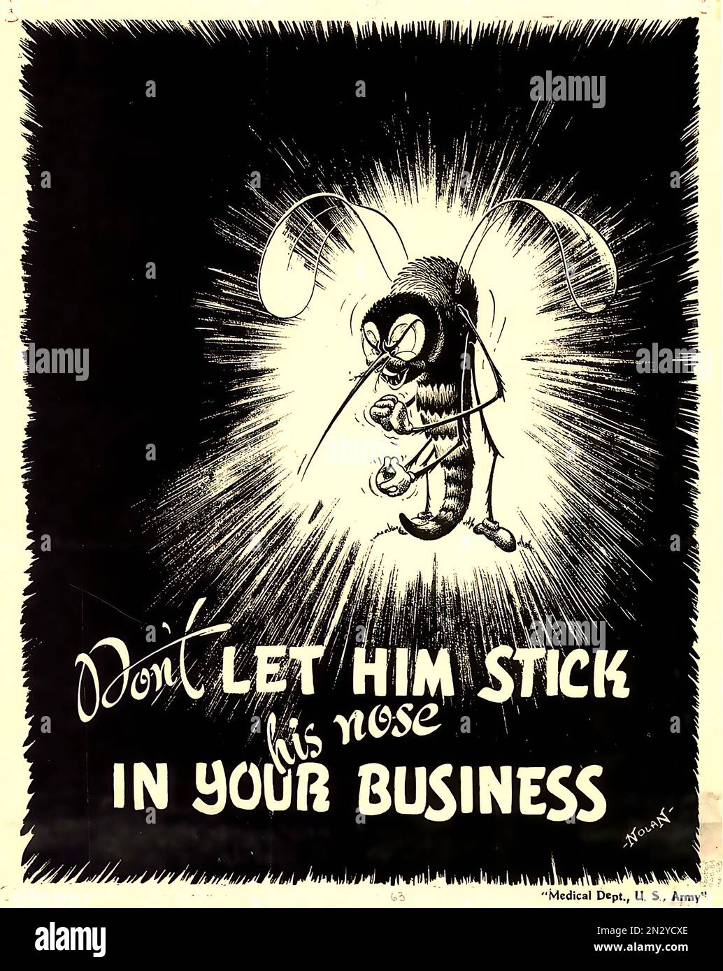 1943 zanzare nemica! - Seconda guerra mondiale - Poster di propaganda degli Stati Uniti Foto Stock