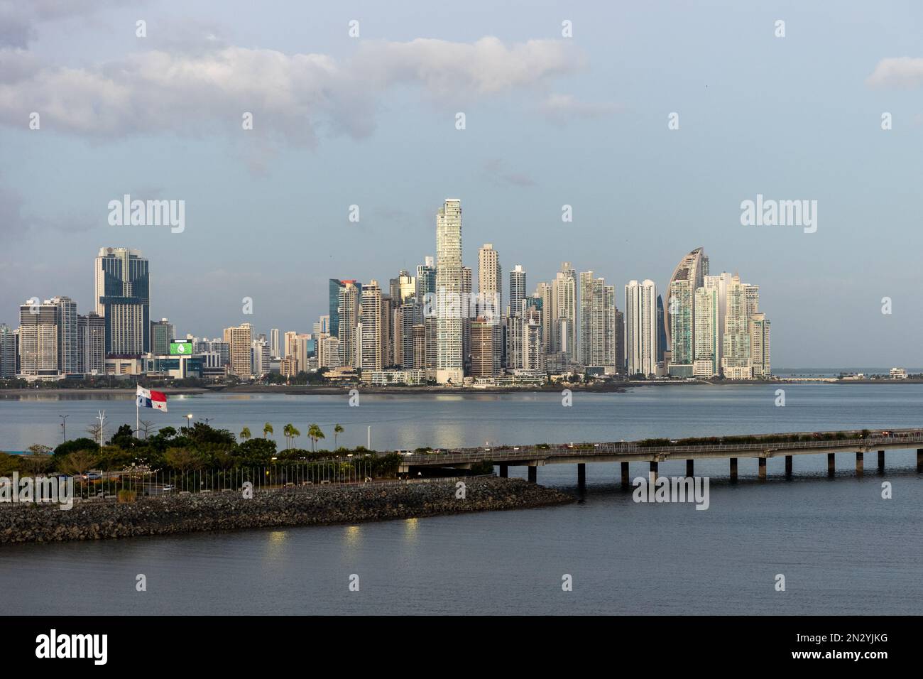 Panama City, Panama al crepuscolo Foto Stock