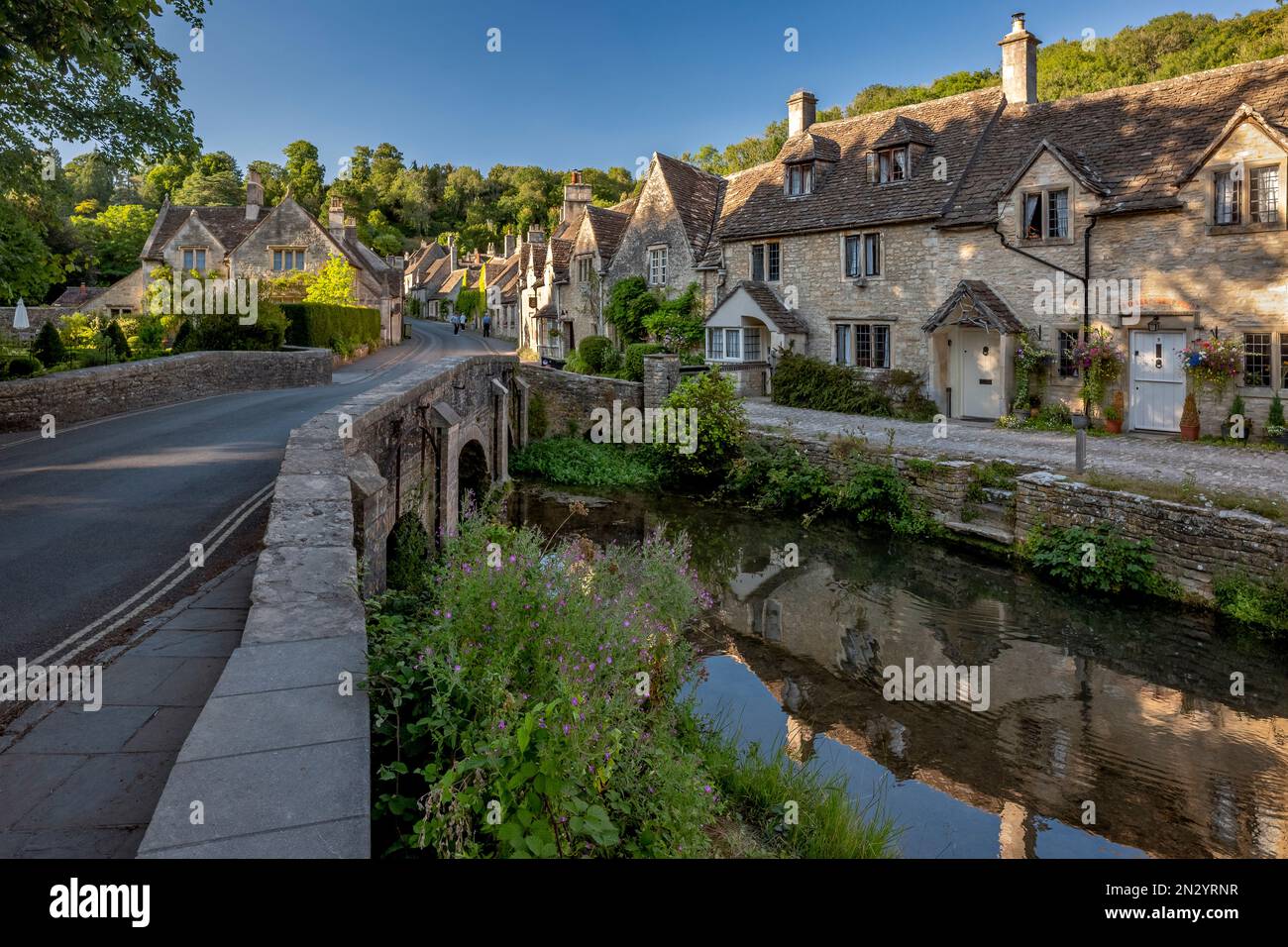 Castello Combe, Cotswolds, Wiltshire, Inghilterra. Foto Stock
