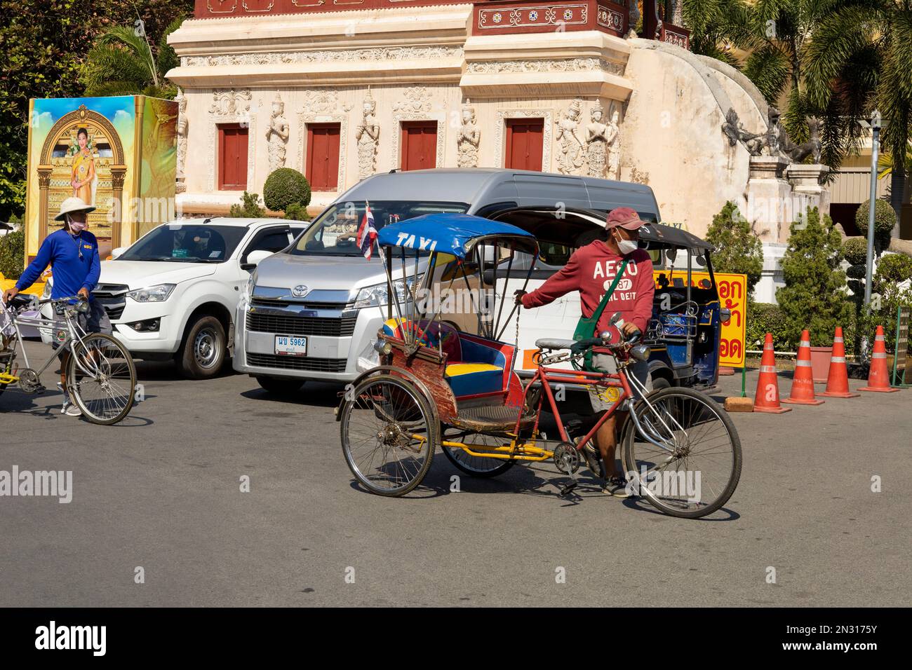 Chiang mai, Thailandia, gennaio 16 2023: Thailandia risciò tre, Tuktuk, Taxi di Chiang mai Thailandia, triciclo Foto Stock