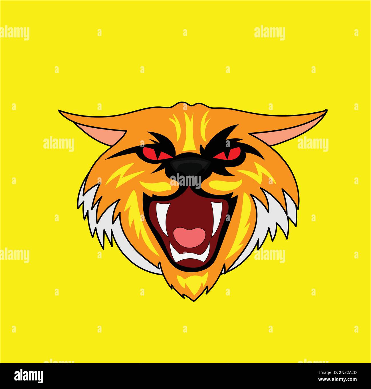 Illustrazione vettoriale delle mascotte Cat Illustrazione Vettoriale