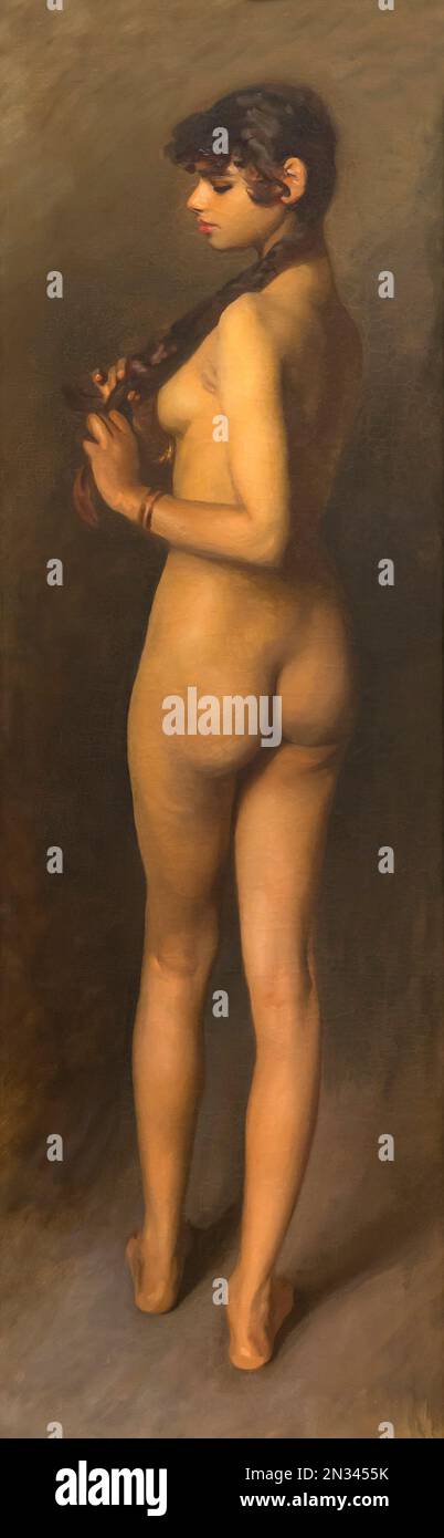 La vita di studio, studio di una ragazza egiziana, John Singer Sargent, 1891, Art Institute of Chicago, Chicago, Illinois, USA, America del Nord Foto Stock