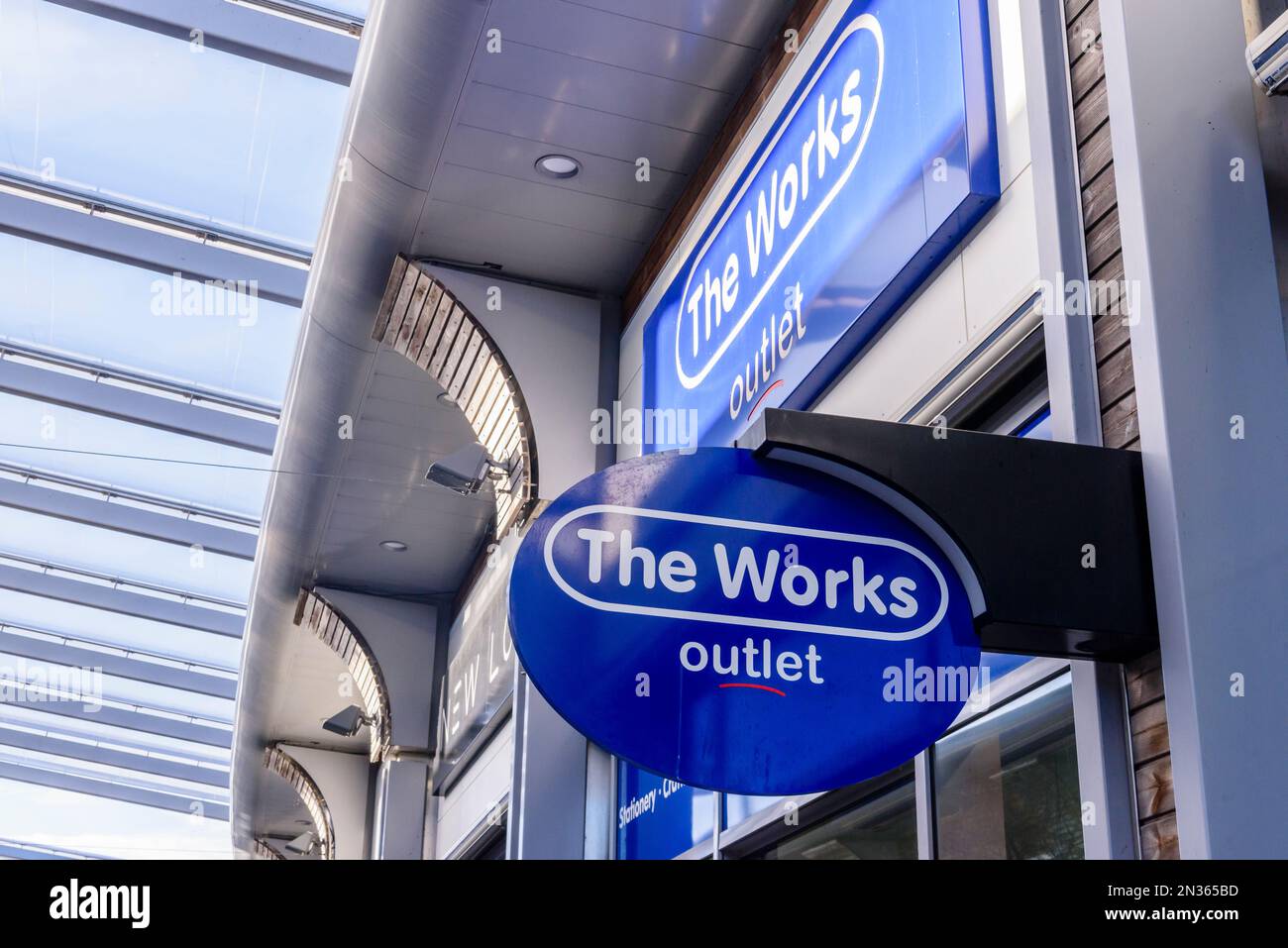 Il negozio outlet The Works, il centro outlet Boulevard, Banbridge, Irlanda del Nord, Regno Unito, Regno Unito Foto Stock