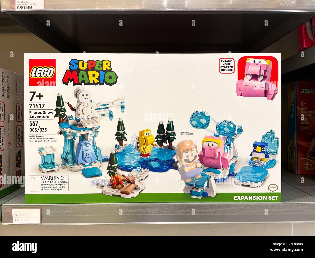 Super Mario a tema set lego. Foto Stock