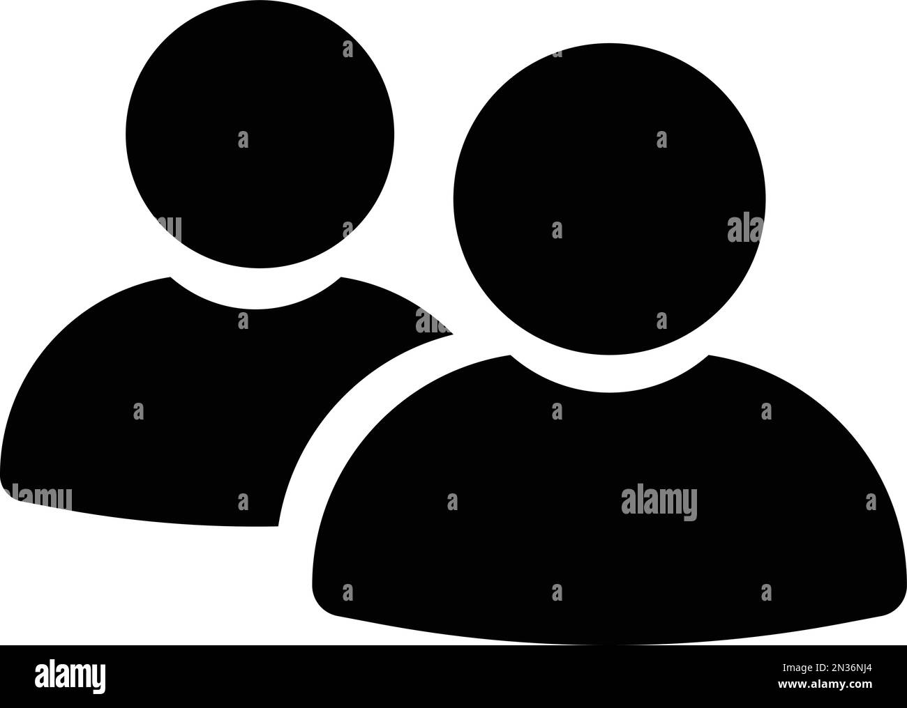 Gruppo di persone con icone impostate. Team di lavoratore. Simbolo del profilo utente. Gruppo di persone o gruppo di utenti. Simbolo persone. Mans o maschio - vettore stock Illustrazione Vettoriale