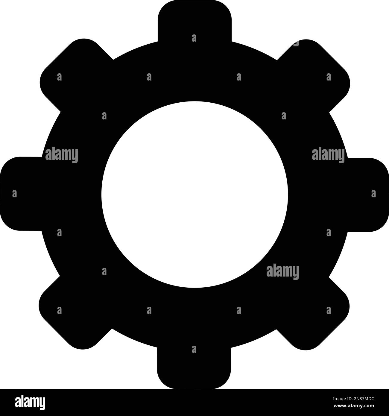 Impostazione vettore icone, Strumenti, Cog, segno ingranaggio. Informazioni sull'account dell'opzione Guida. Stile piatto alla moda per design grafico, logo, app mobile Illustrazione Vettoriale