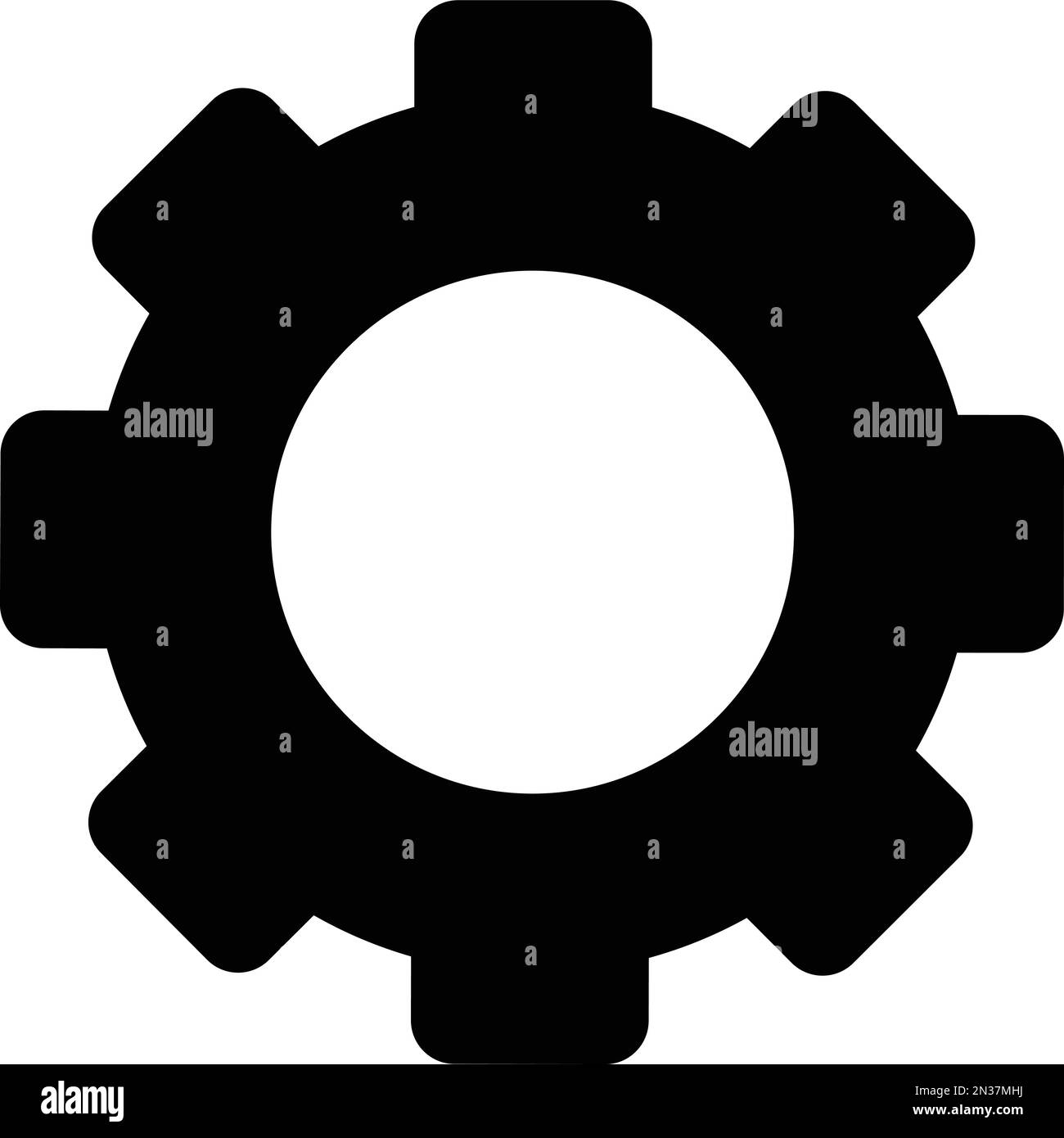 Impostazione vettore icone, Strumenti, Cog, segno ingranaggio. Informazioni sull'account dell'opzione Guida. Stile piatto alla moda per design grafico, logo, app mobile Illustrazione Vettoriale