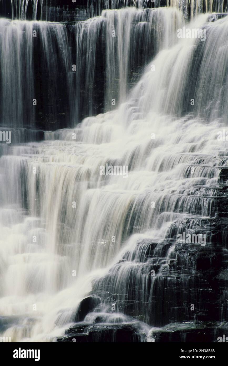 Close-Up di Kakabeka Falls, Kakabeka Falls Provincial Park, Ontario, Canada Foto Stock