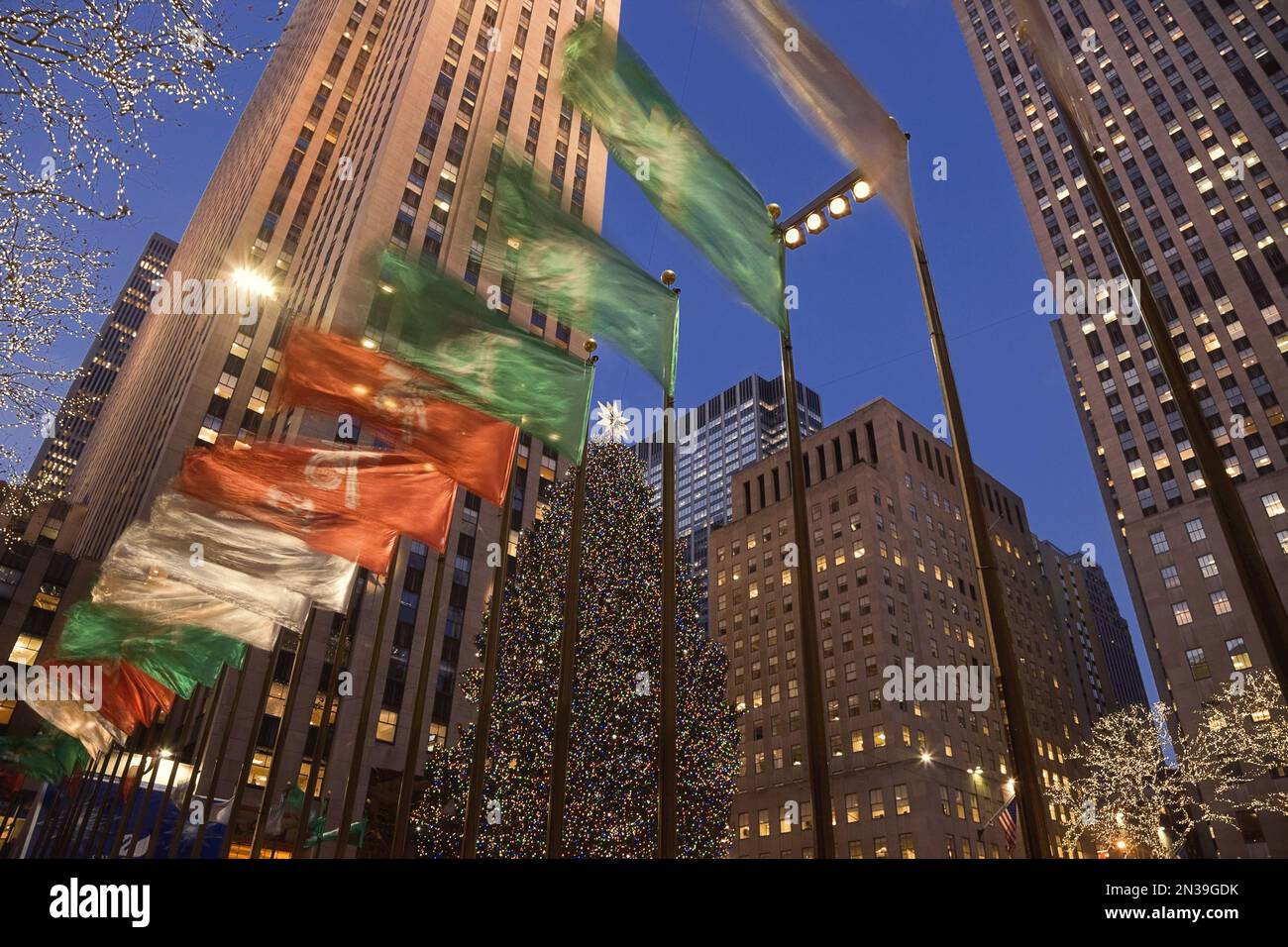 Il Rockefeller Center, Manhattan, New York, New York, Stati Uniti d'America Foto Stock