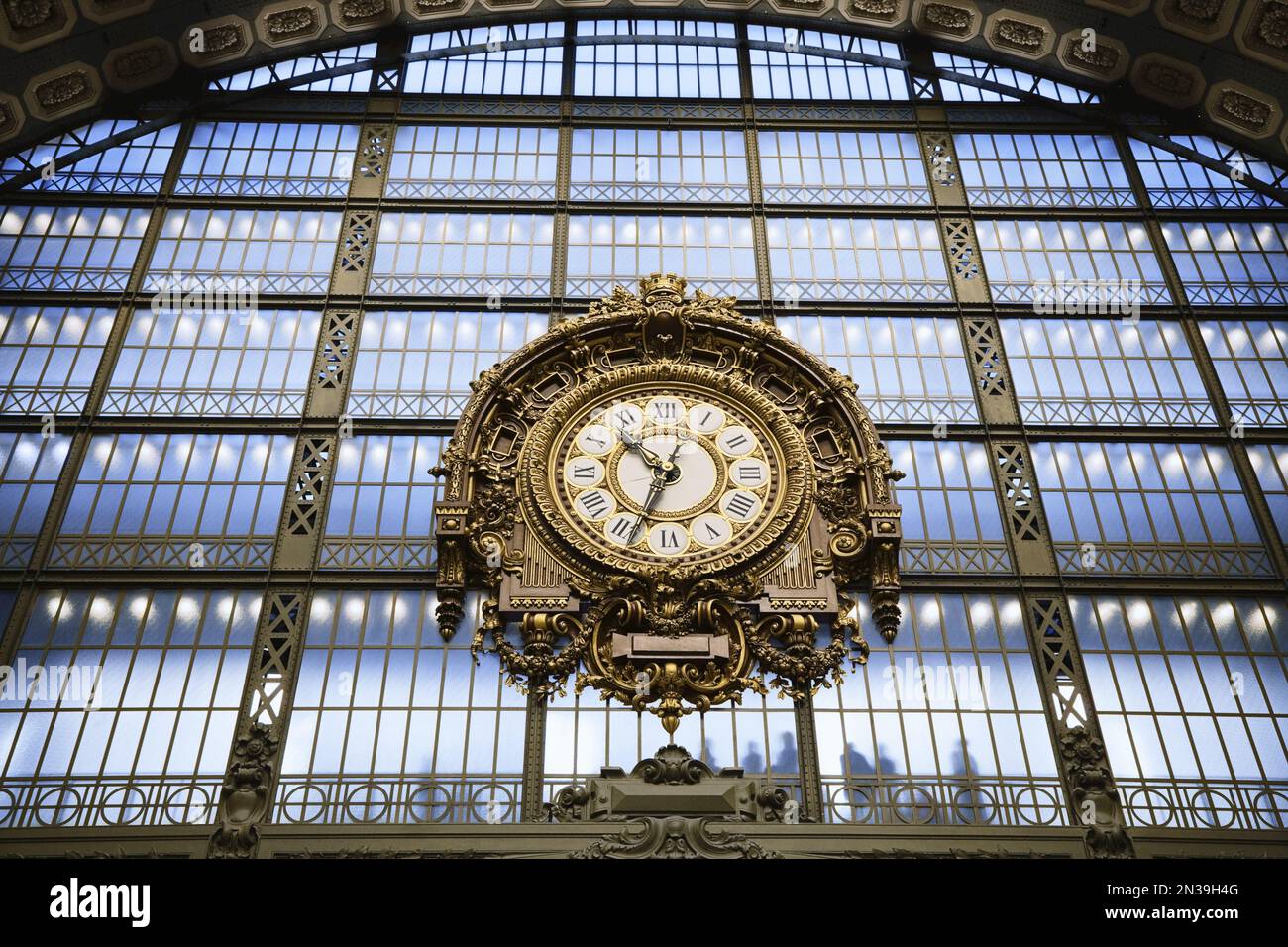 Orologio al Musee d'Orsay, Parigi, Francia Foto Stock