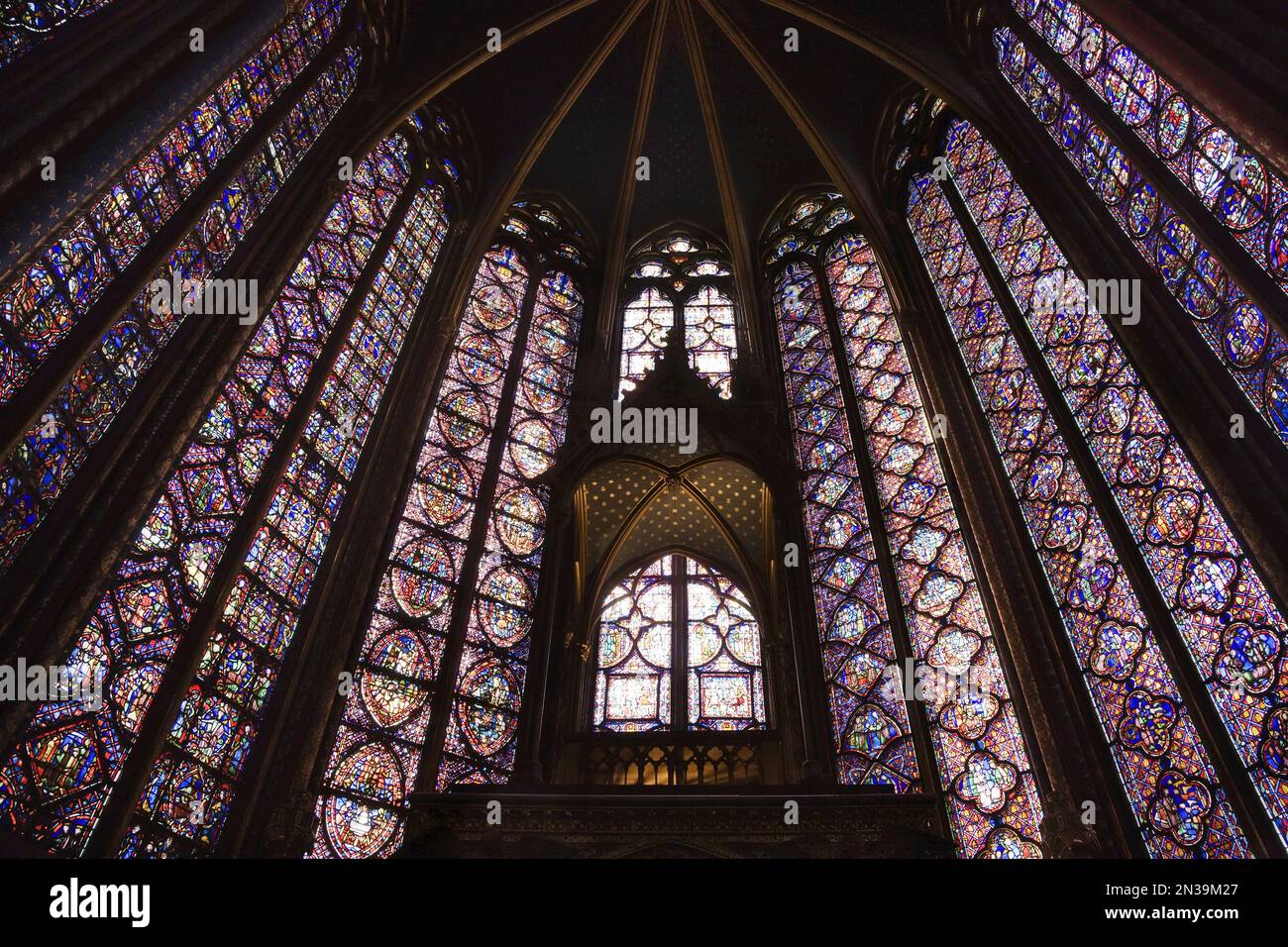 Sainte Chapelle, Ile de la Cite, Parigi, Ile-de-France, Francia Foto Stock