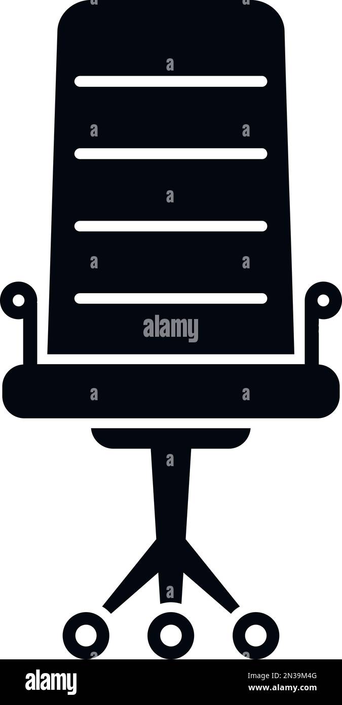 Sedia in pelle icona semplice vettore. Ufficio SIT. Posizione scrivania Illustrazione Vettoriale