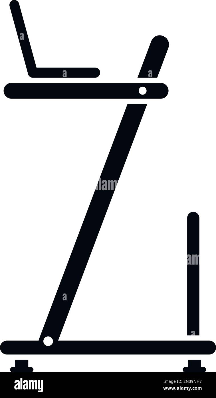 Icona del supporto del portatile vettore semplice. Tavolo seduto. Colonna vertebrale ergonomica Illustrazione Vettoriale