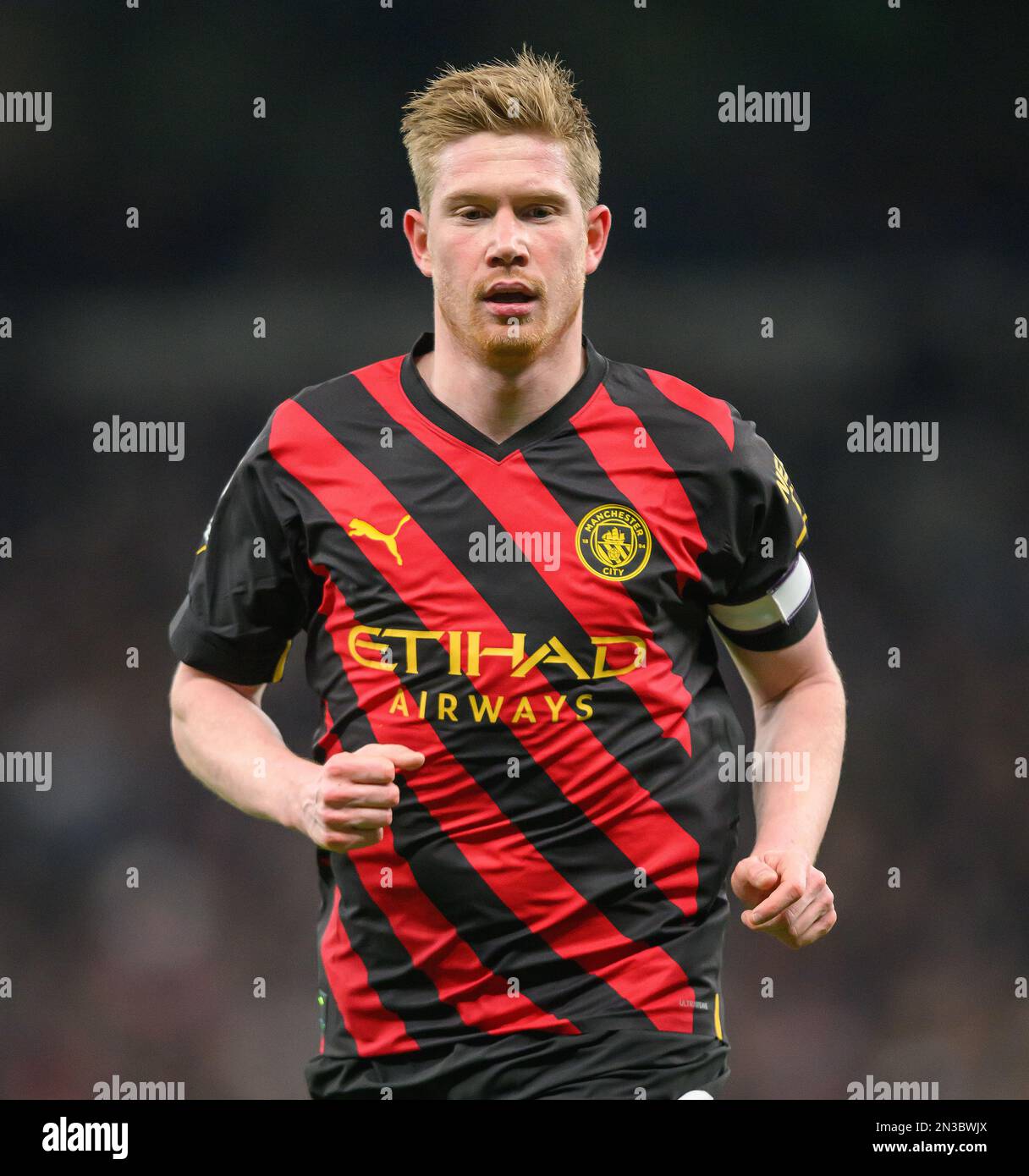 05 Feb 2023 - Tottenham Hotspur v Manchester City - Premier League - Tottenham Hotspur Stadium, Kevin De Bruyne di Machester City durante la partita della Premier League contro Tottenham Hotspur. Foto : Mark Pain / Alamy Live News Foto Stock