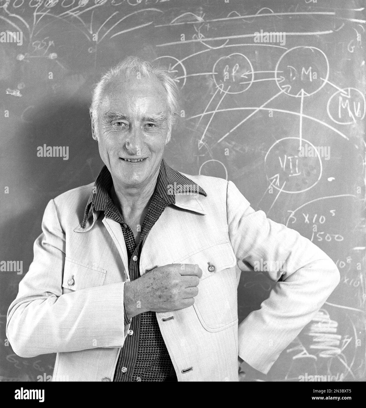 Francis Crick, Francis Harry Compton Crick (1916 – 2004) biologo molecolare inglese, biofisico e neuroscienziato. Foto Stock