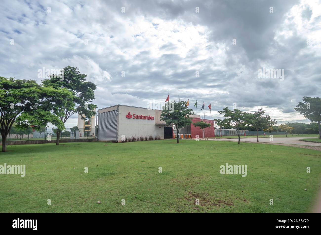 Campinas-sp,brasile-febbraio 05,2023 centro di ricerca della rete santander. Foto Stock