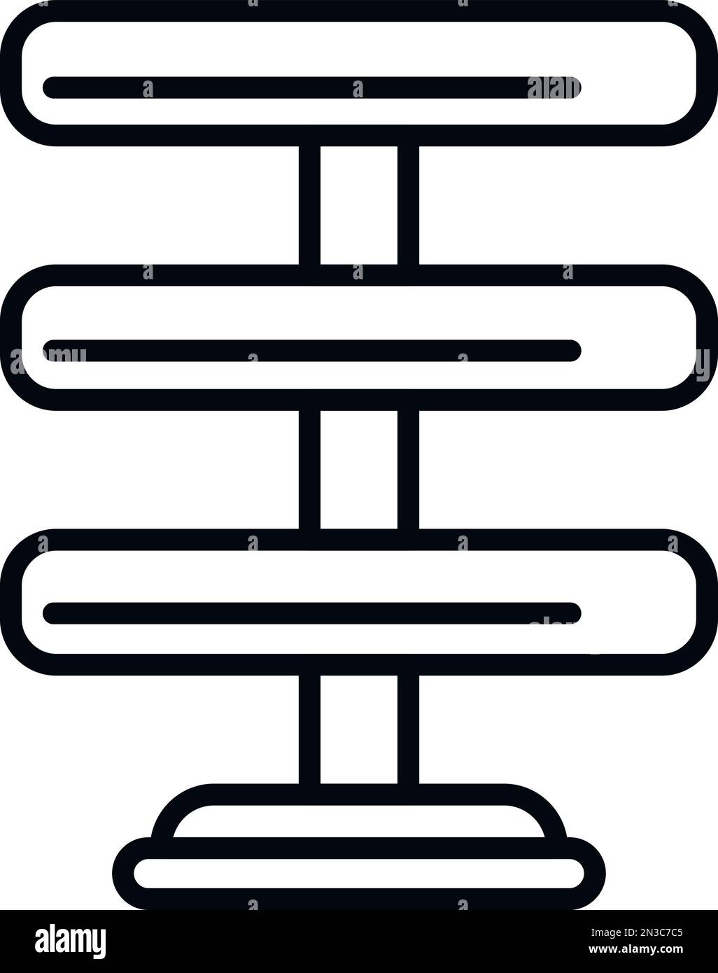 Torre gioielli fittizia icona contorno vettore. Bracciale alla moda. Diamante d'oro Illustrazione Vettoriale